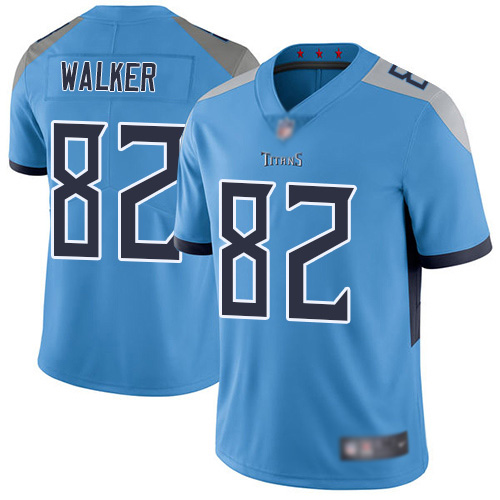 Tennessee Titans Limited Light Blue Men Delanie Walker Alternate Jersey NFL Football 82 Vapor Untouchable
